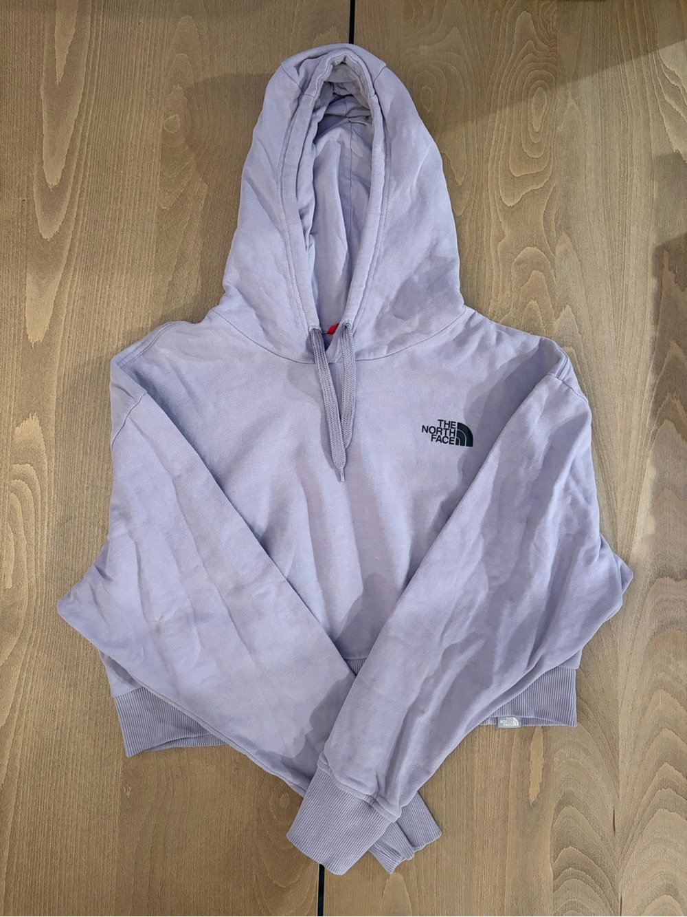 The North Face Lavender Cropped Sweatshirt with Logo Tab